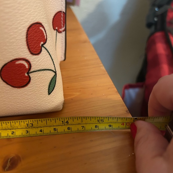 Coach Mollie Tote with Cherry Heart Print on Canvas HTF - Picture 11 of 16